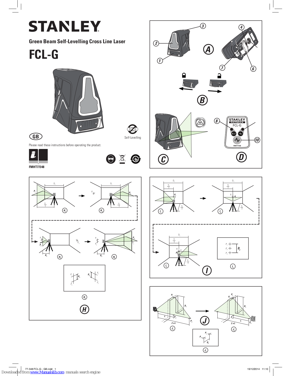 Stanley FCL-G Operating Instructions Manual