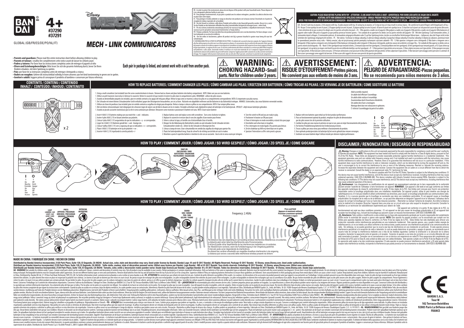 BANDAI 372902 User Manual