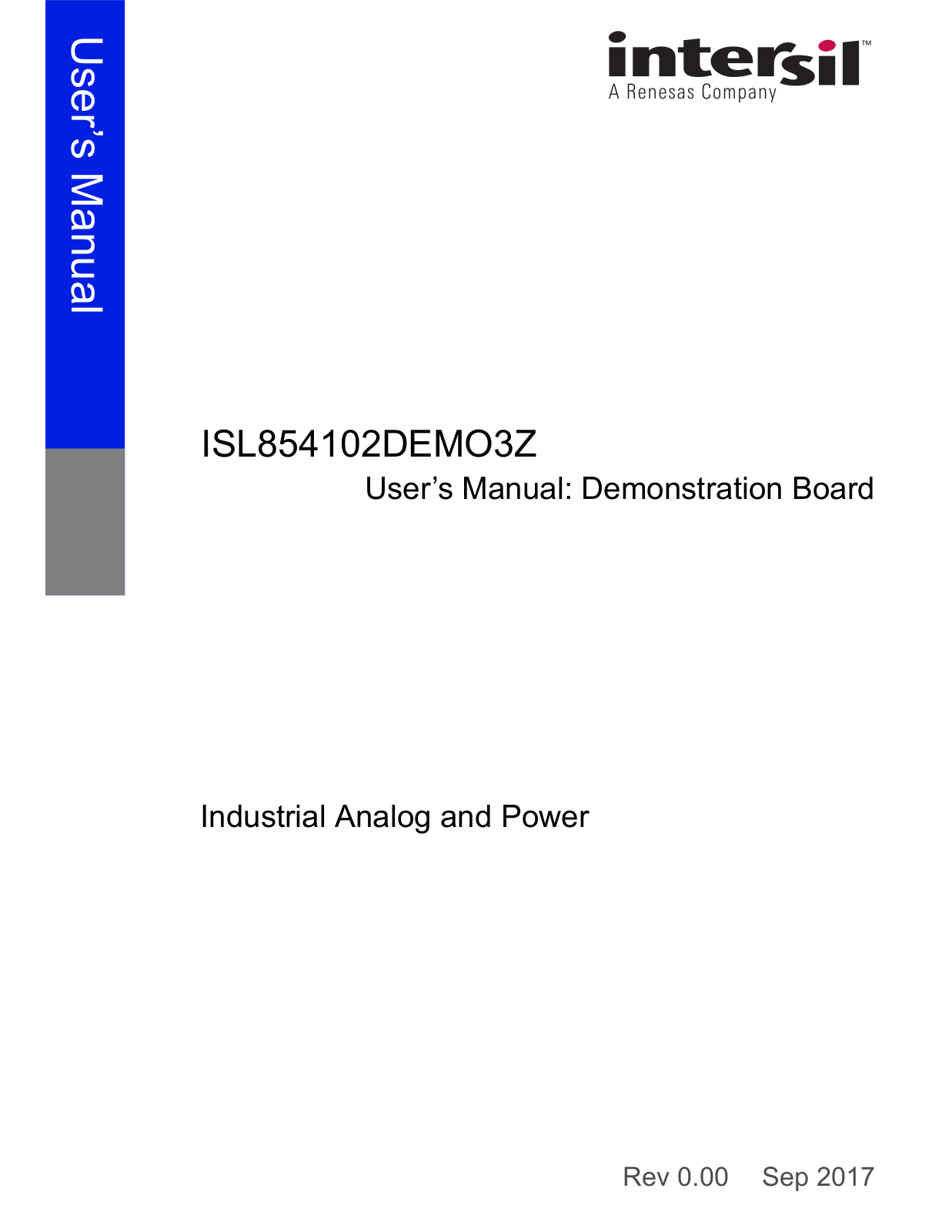 Intersil ISL854102DEMO3Z User Manual