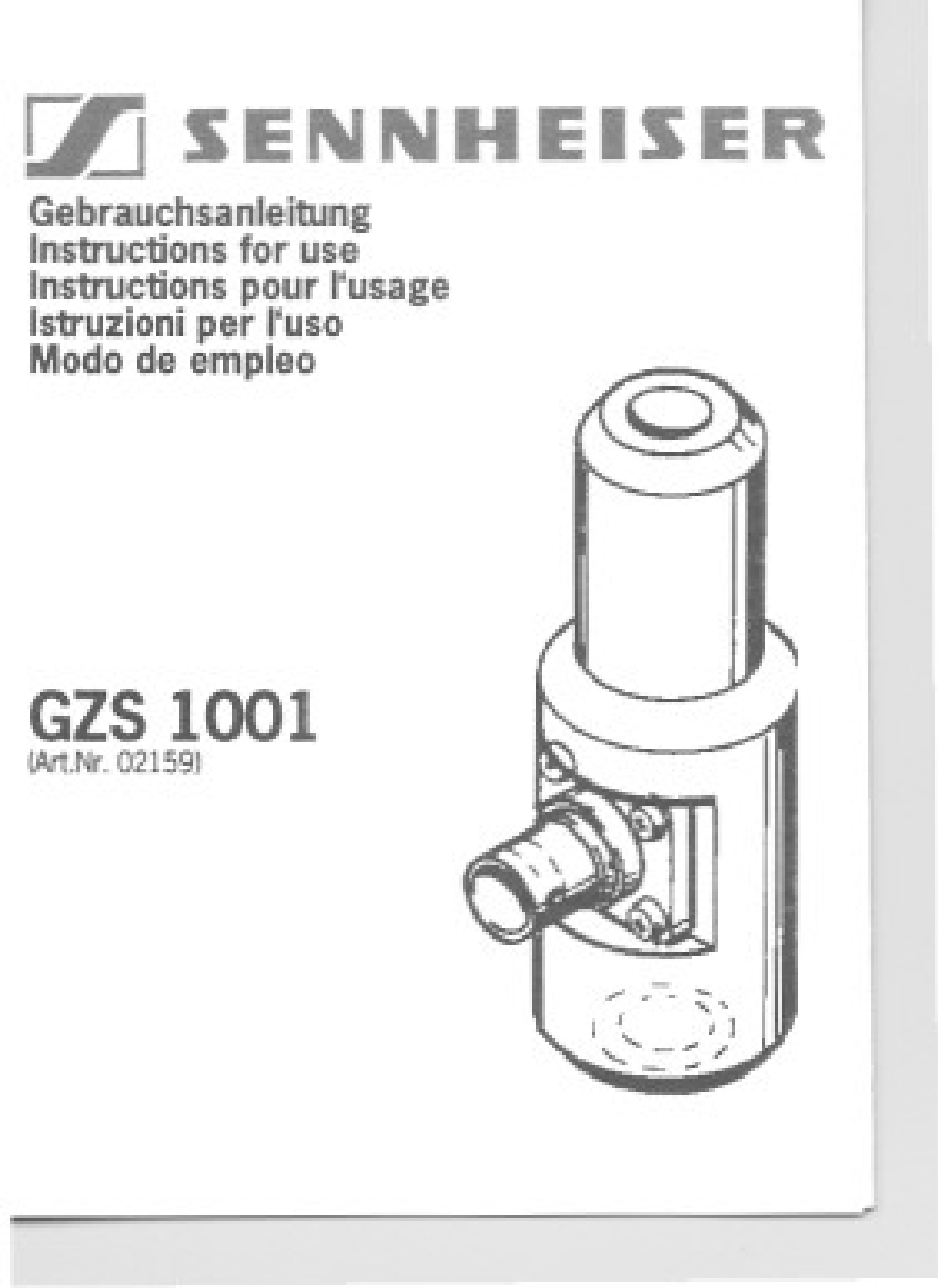 Sennheiser GZS 1001 User Manual