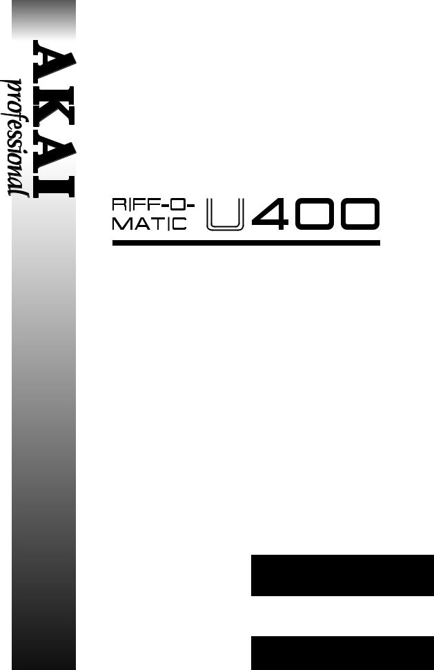 Akai U400 User Manual