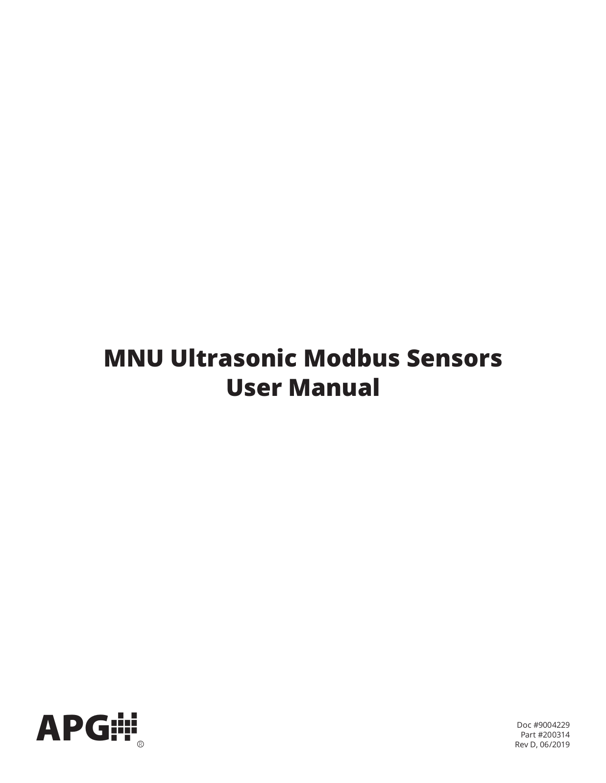 APG MNU Operating Manual