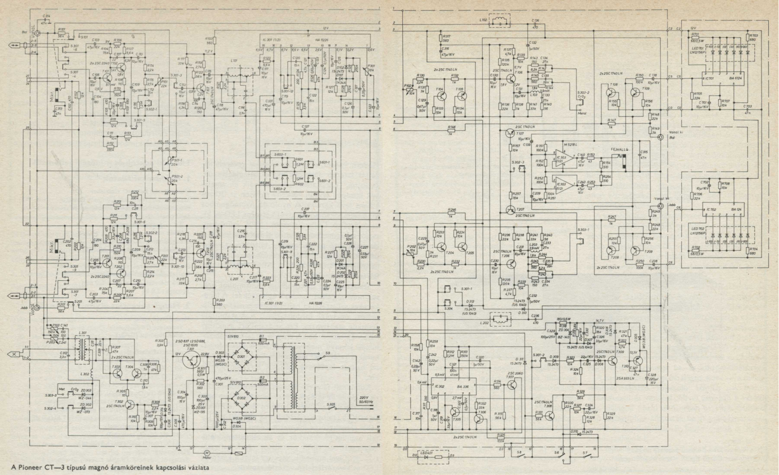 Pioneer CT-3-A Schematic