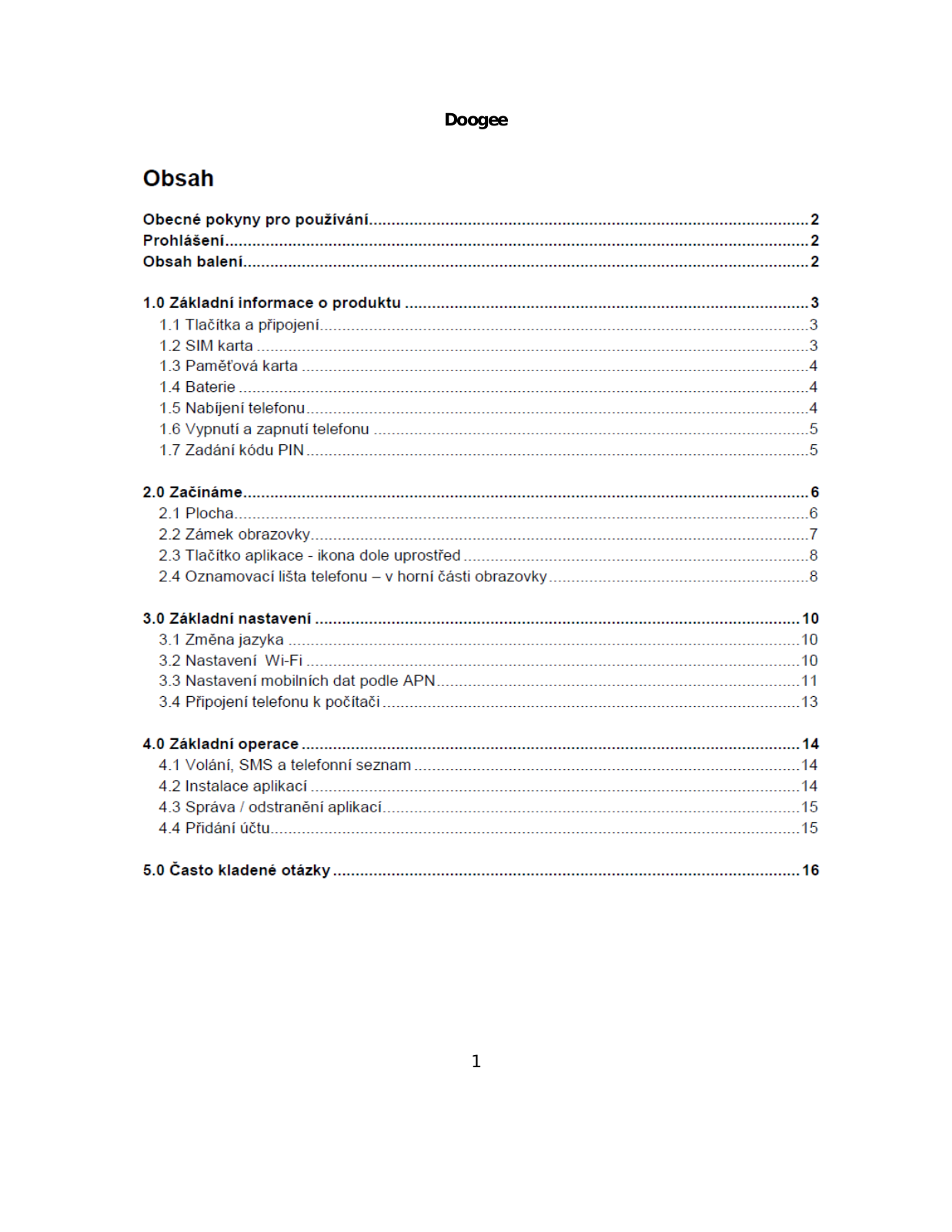 Doogee DG280, Y100 User Manual