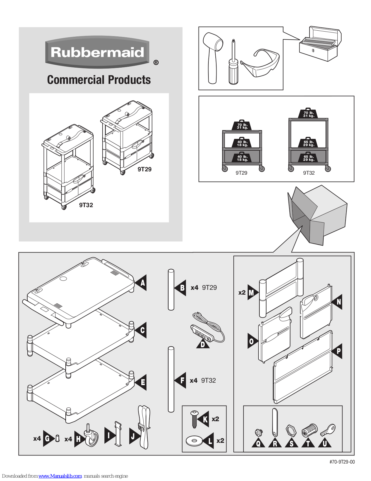 Rubbermaid 9T32, 9T29 Assembly - ManualMachine.com
