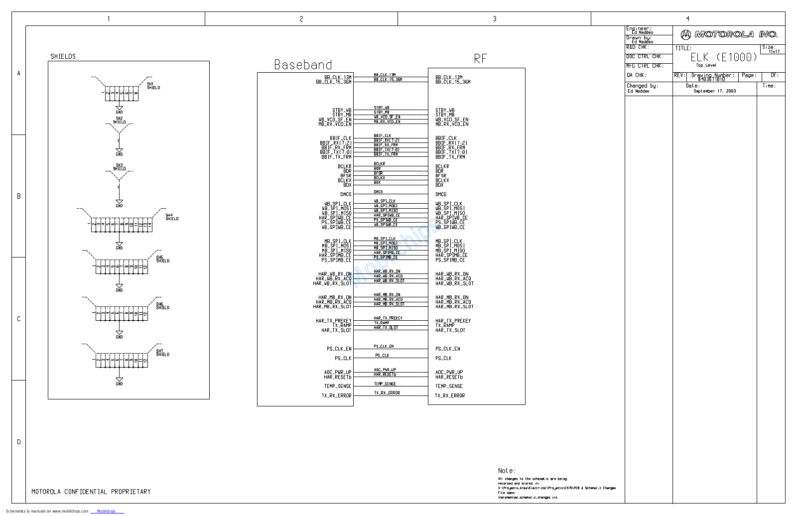 Motorola C975 Schematic