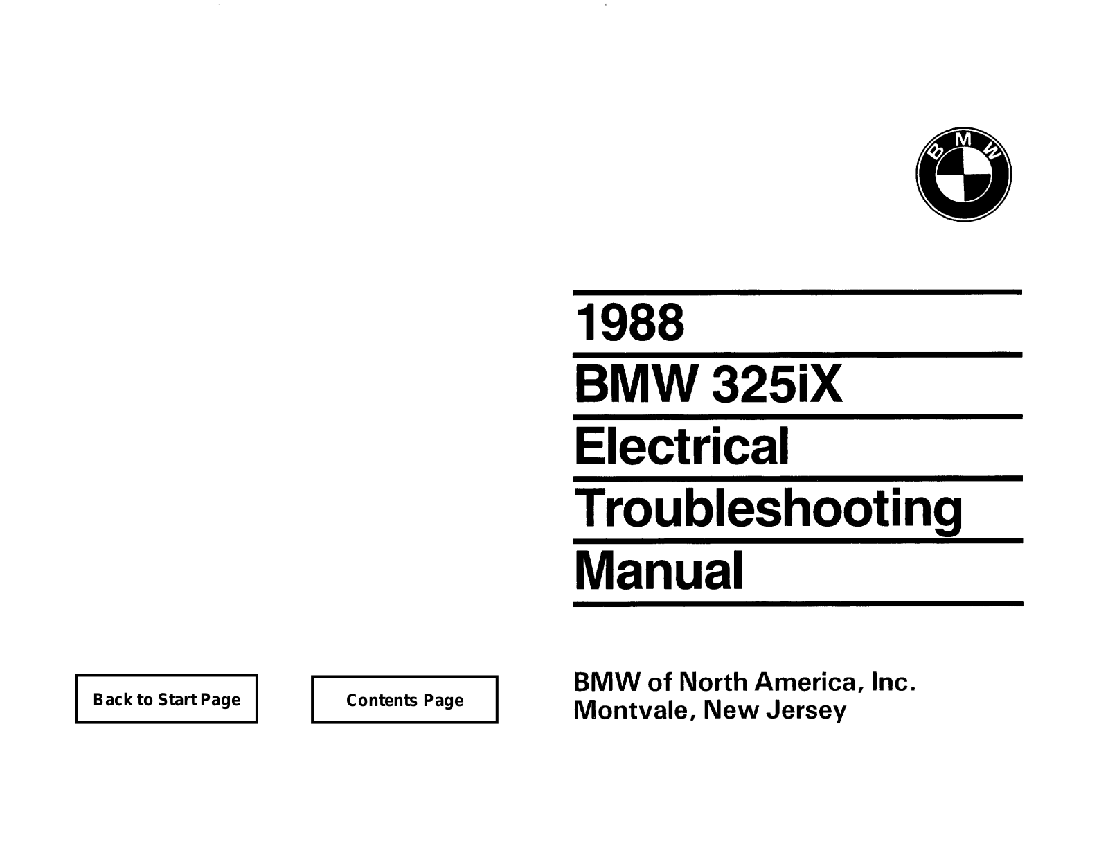 BMW 325IX User Manual