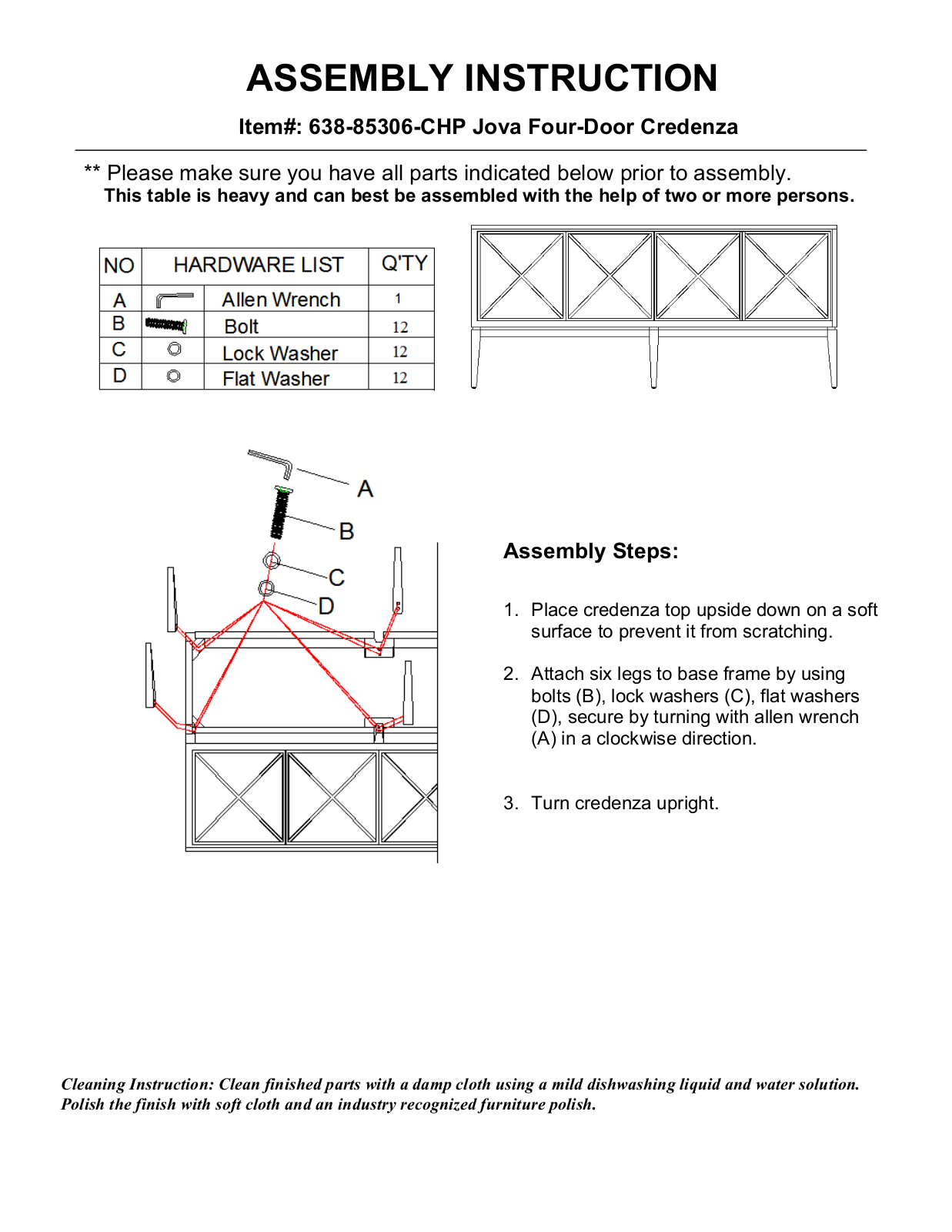 Hooker 638-85306-CHP Assembly Instructions - ManualMachine.com