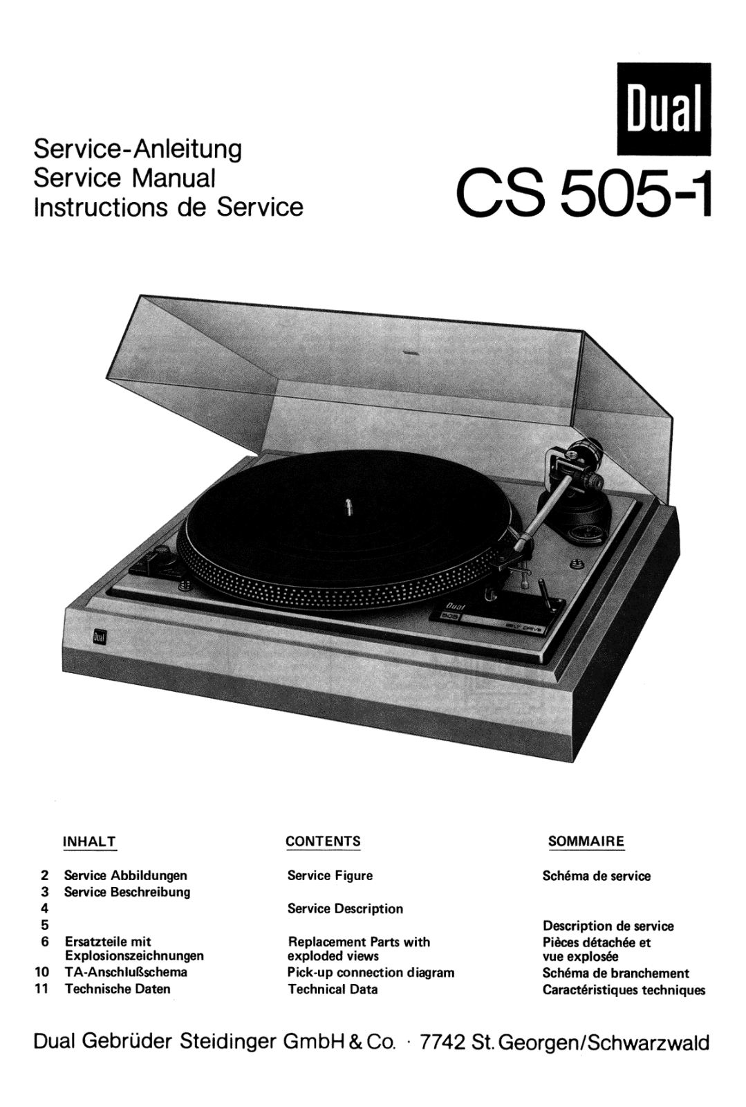 Dual CS-5051 Service manual