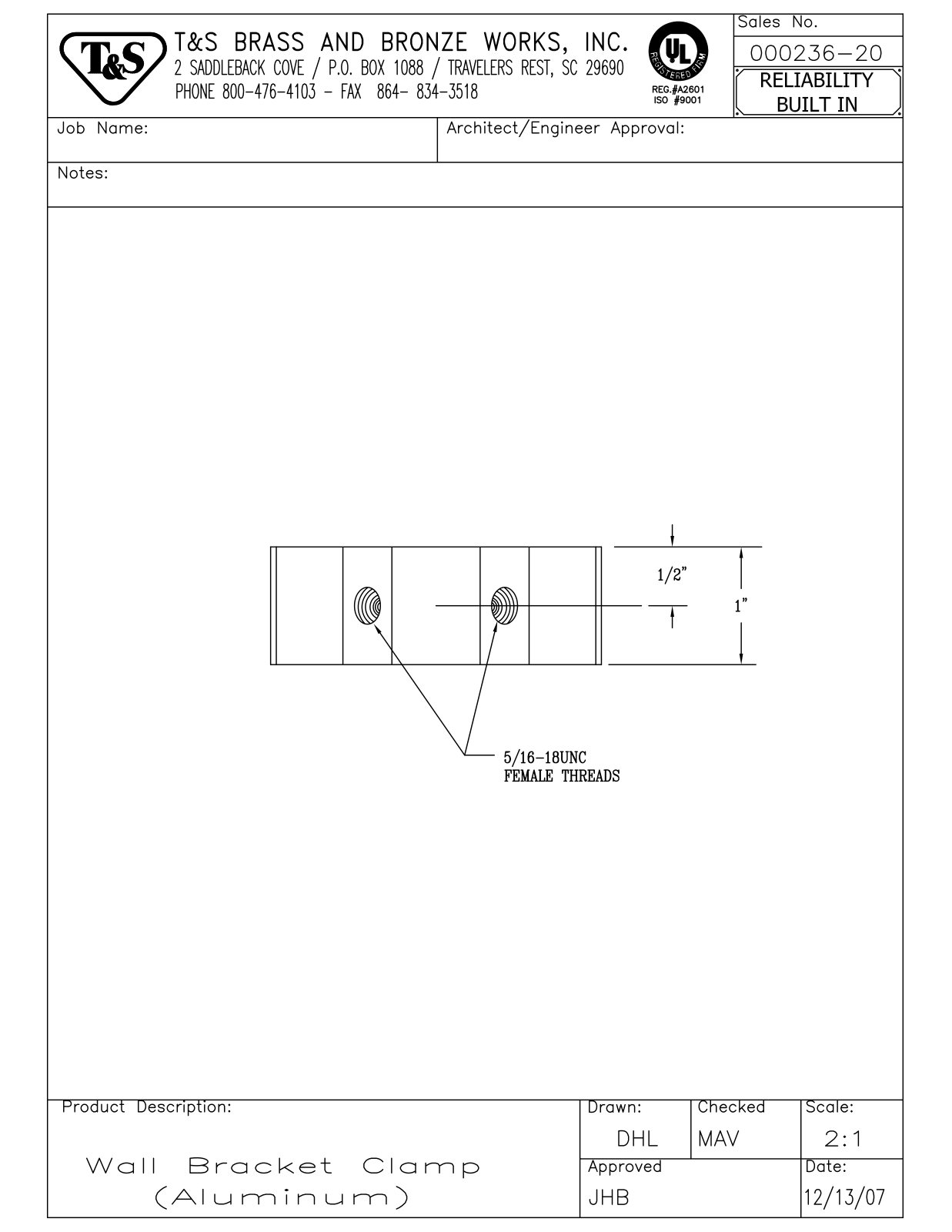 T&S Brass 000236-20 User Manual