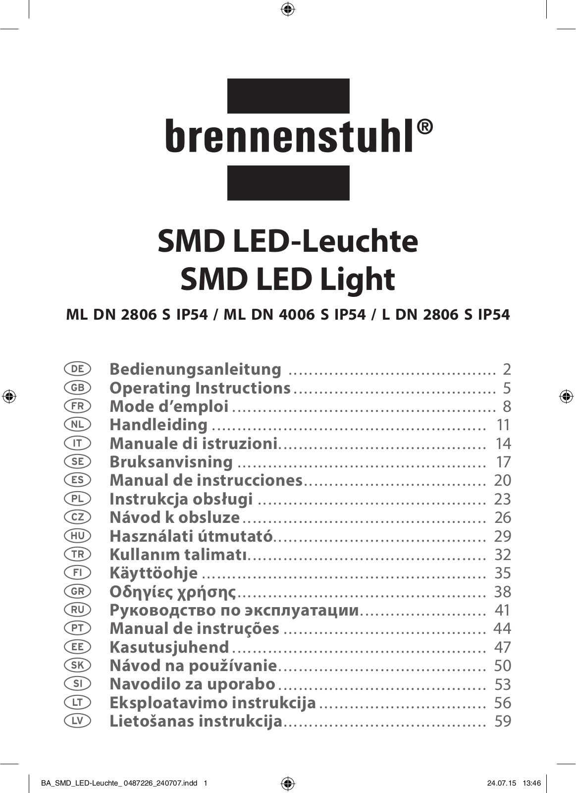 Brennenstuhl ML DN 2806 S Service Manual