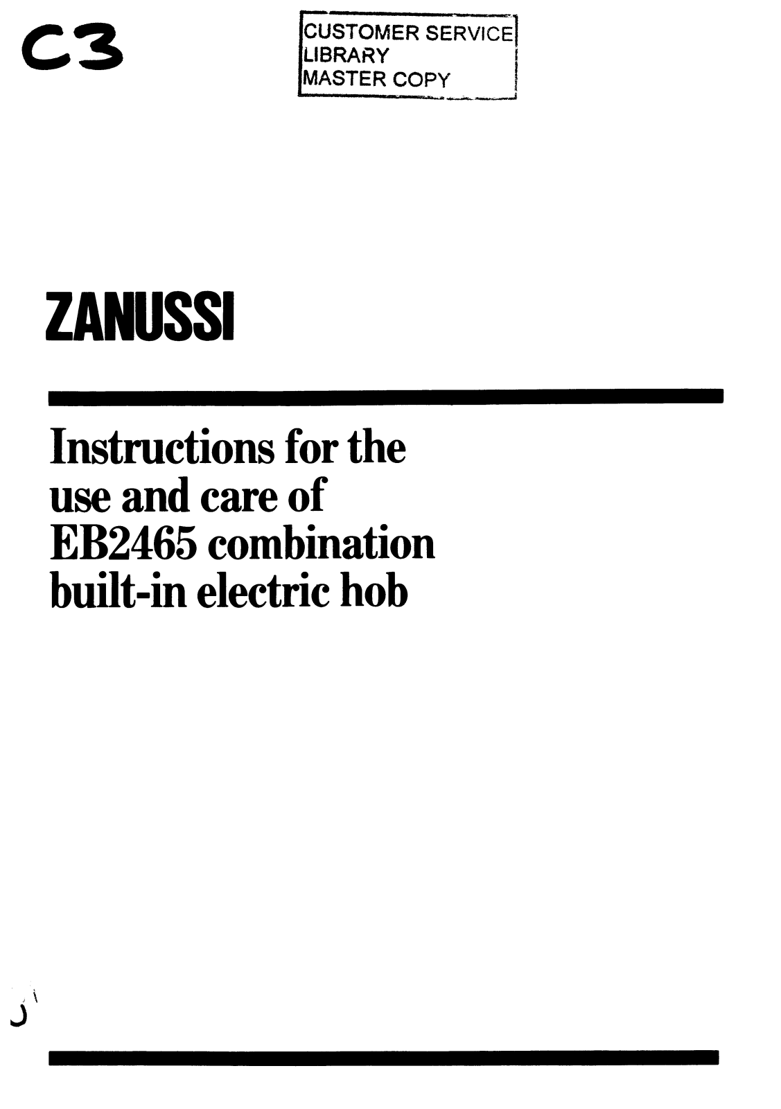 Zanussi EB2465 User Manual