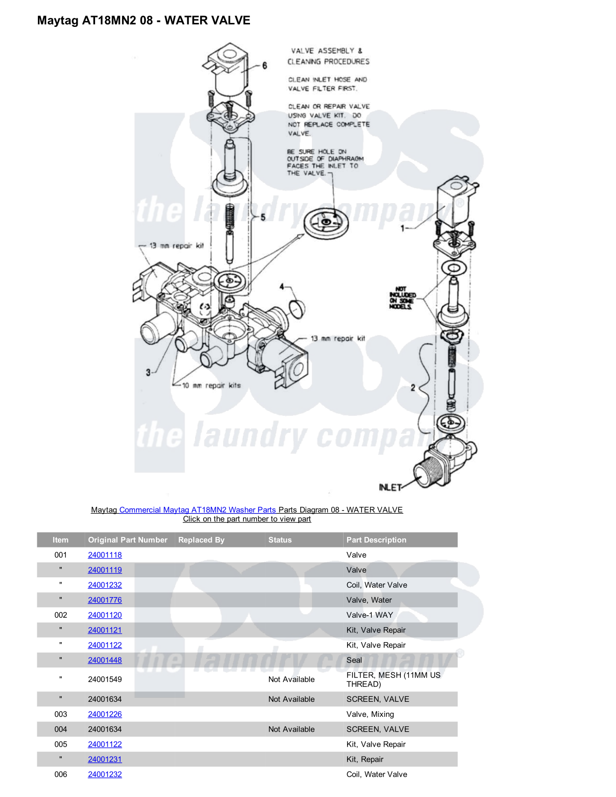 Maytag AT18MN2 Parts Diagram