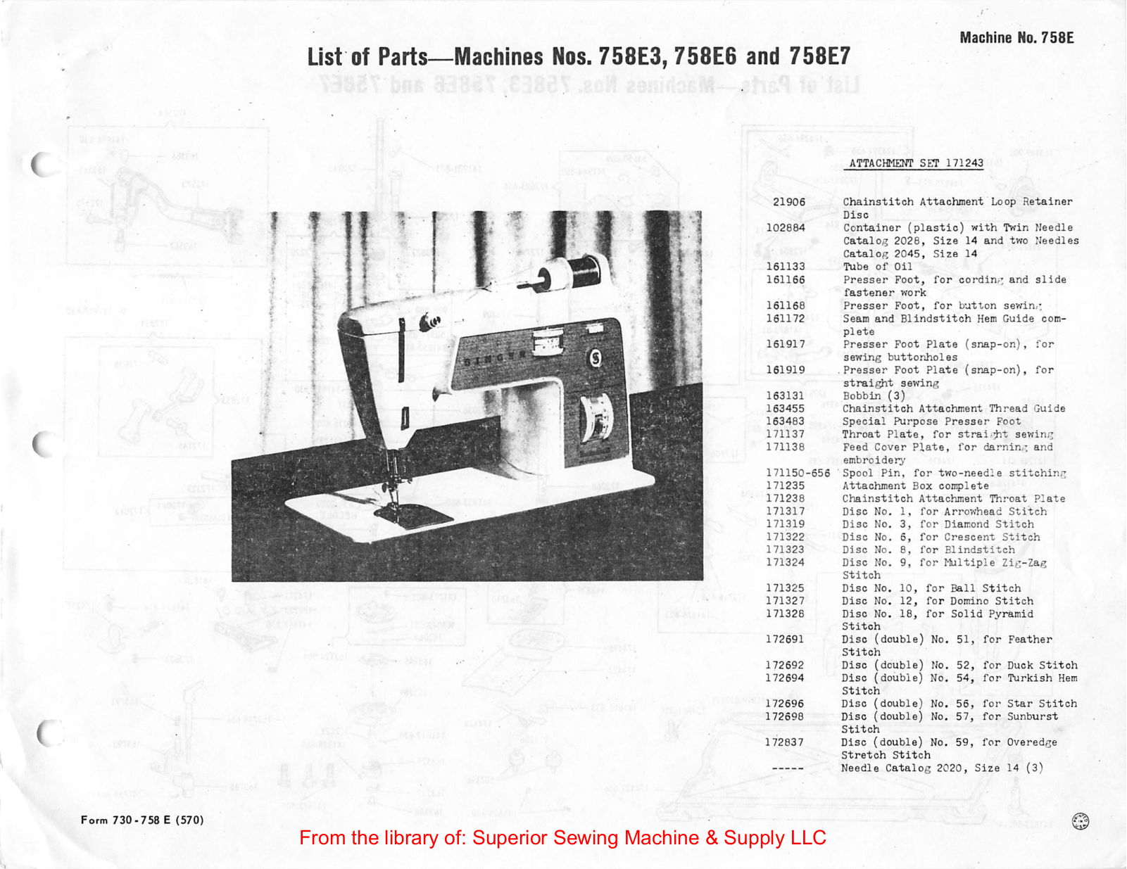 Singer 758E3, 758E6, 758E7 User Manual - ManualMachine.com