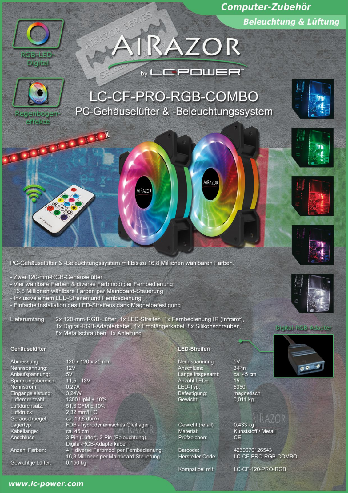 LC-Power LC-CF-PRO-RGB-COMBO User Manual