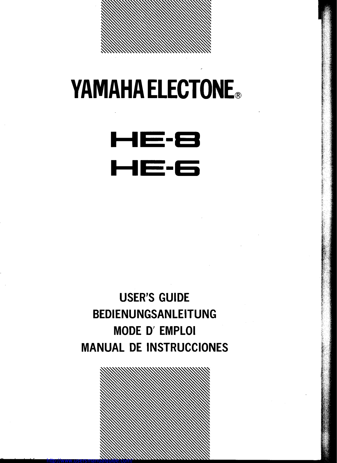 Yamaha Audio HE-8, HE-6 User Manual