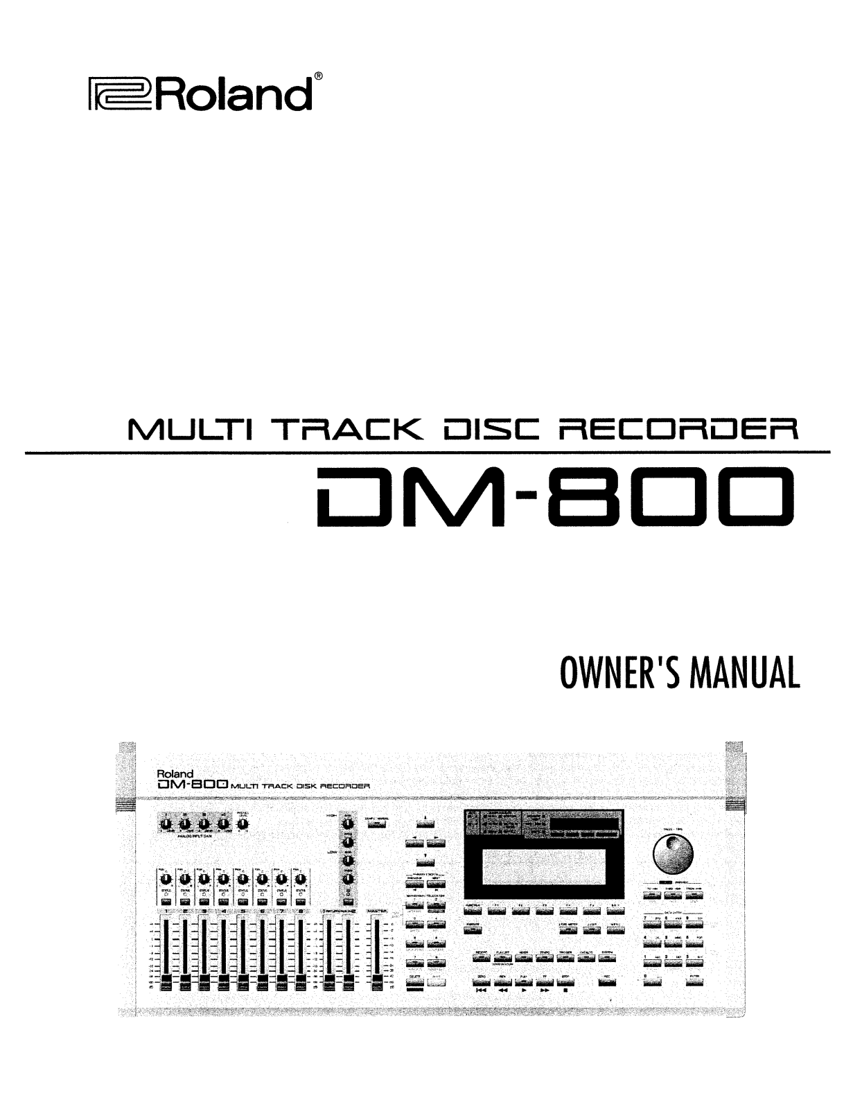 Roland Corporation DM-800 Owner's Manual