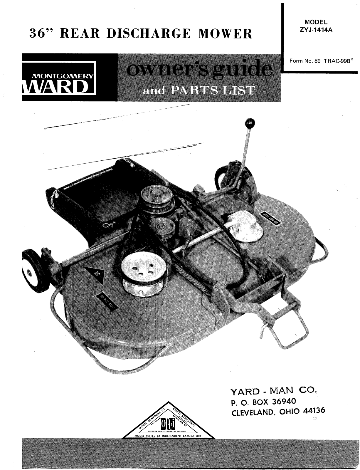 montgomery ward ZYJ1414A owners Manual