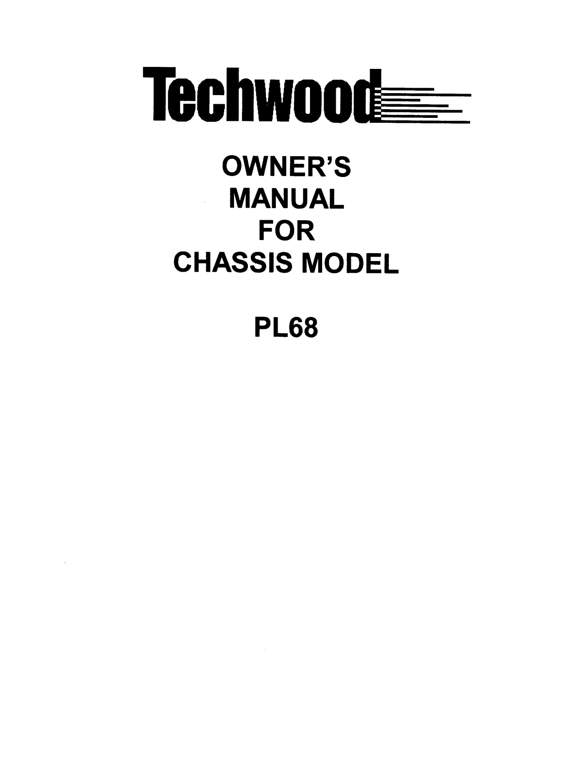 Techwood PL68 User Manual