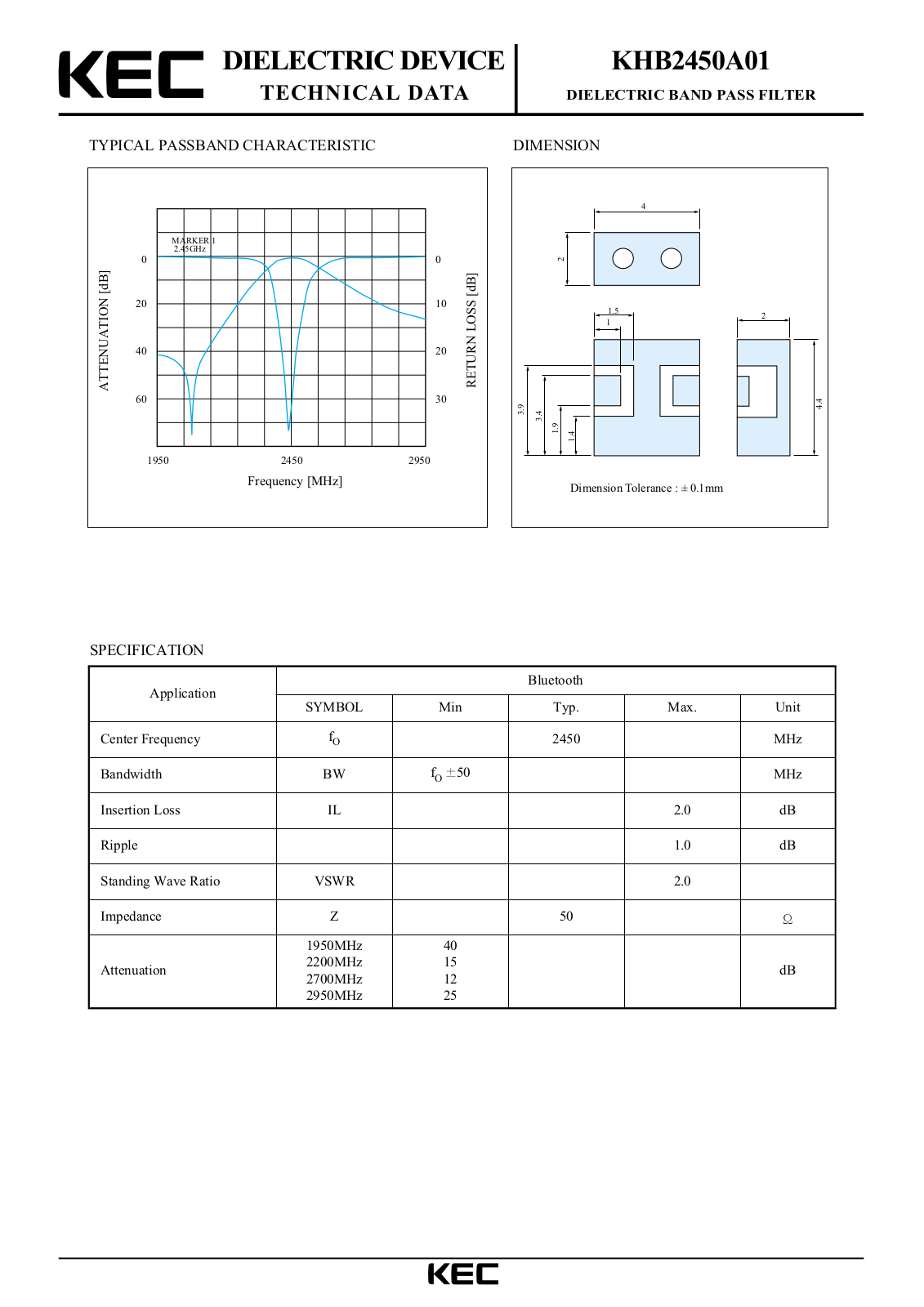 KEC KHB2450A01 Datasheet