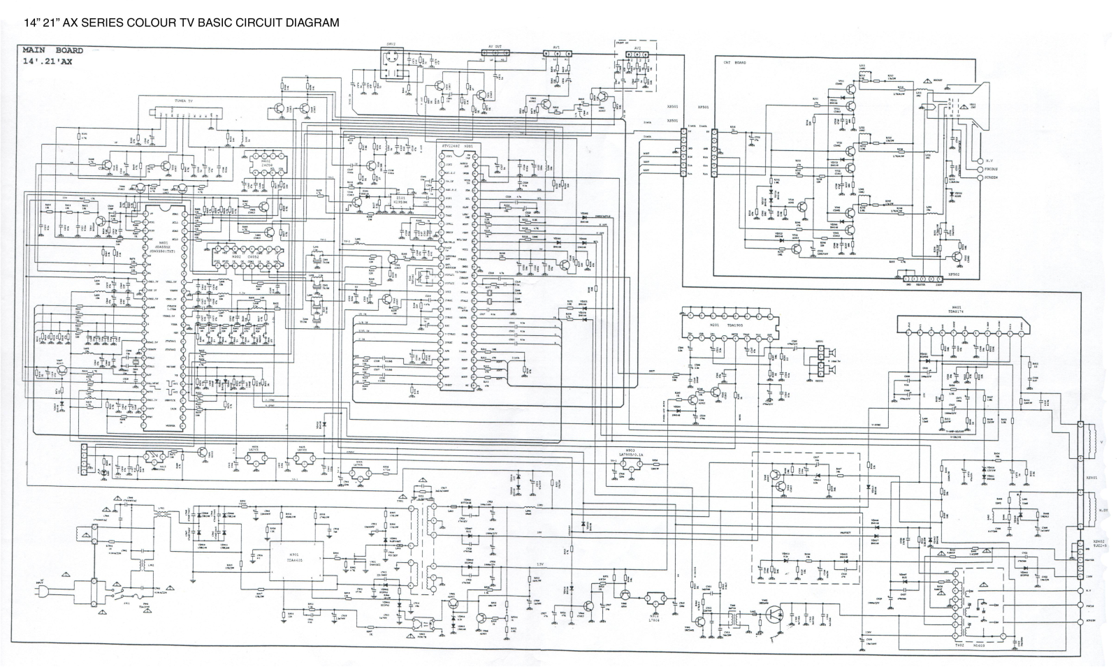 KONKA K1418, K1439, K2100, K2139, K2166 Schematic