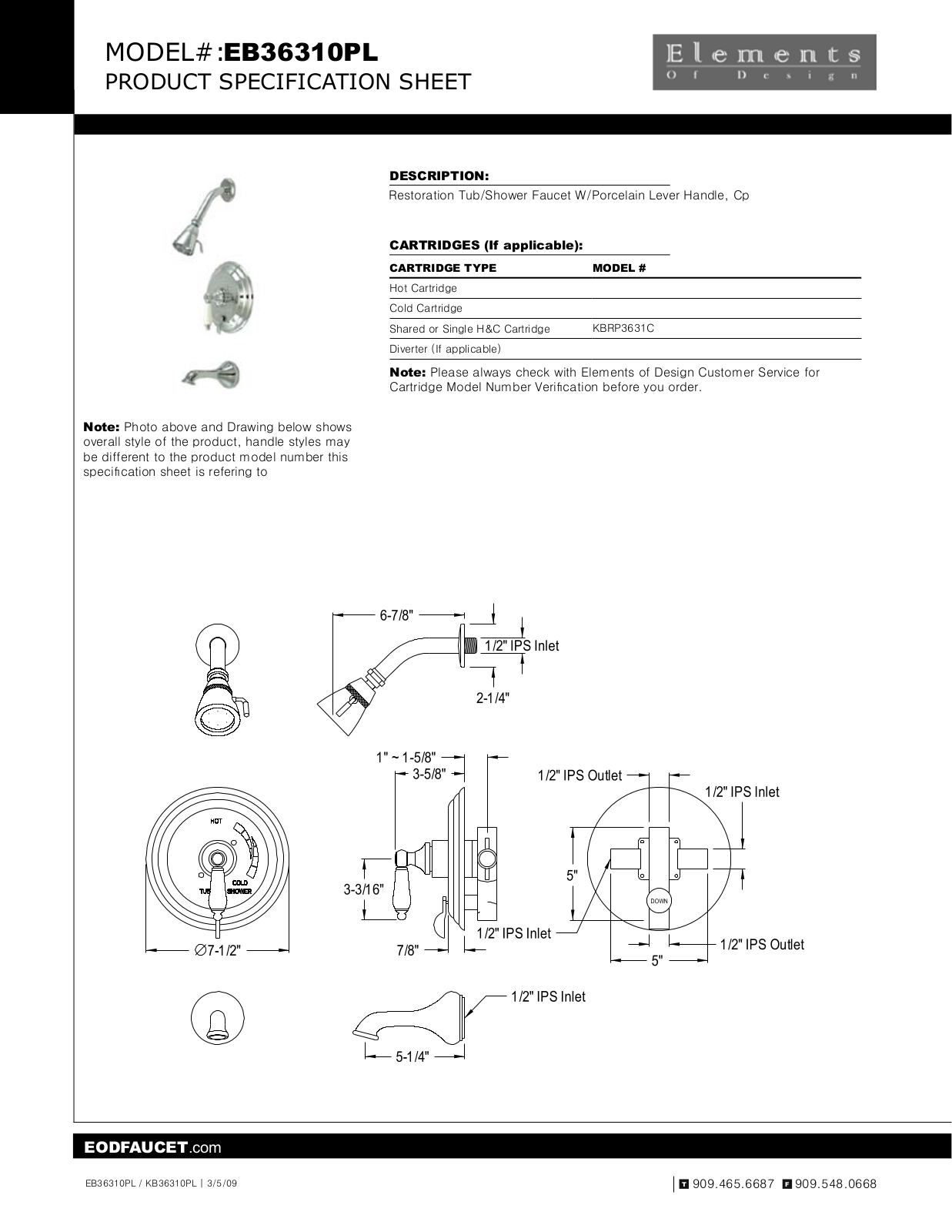 Elements of Design EDE1404 Dimensions - ManualMachine.com