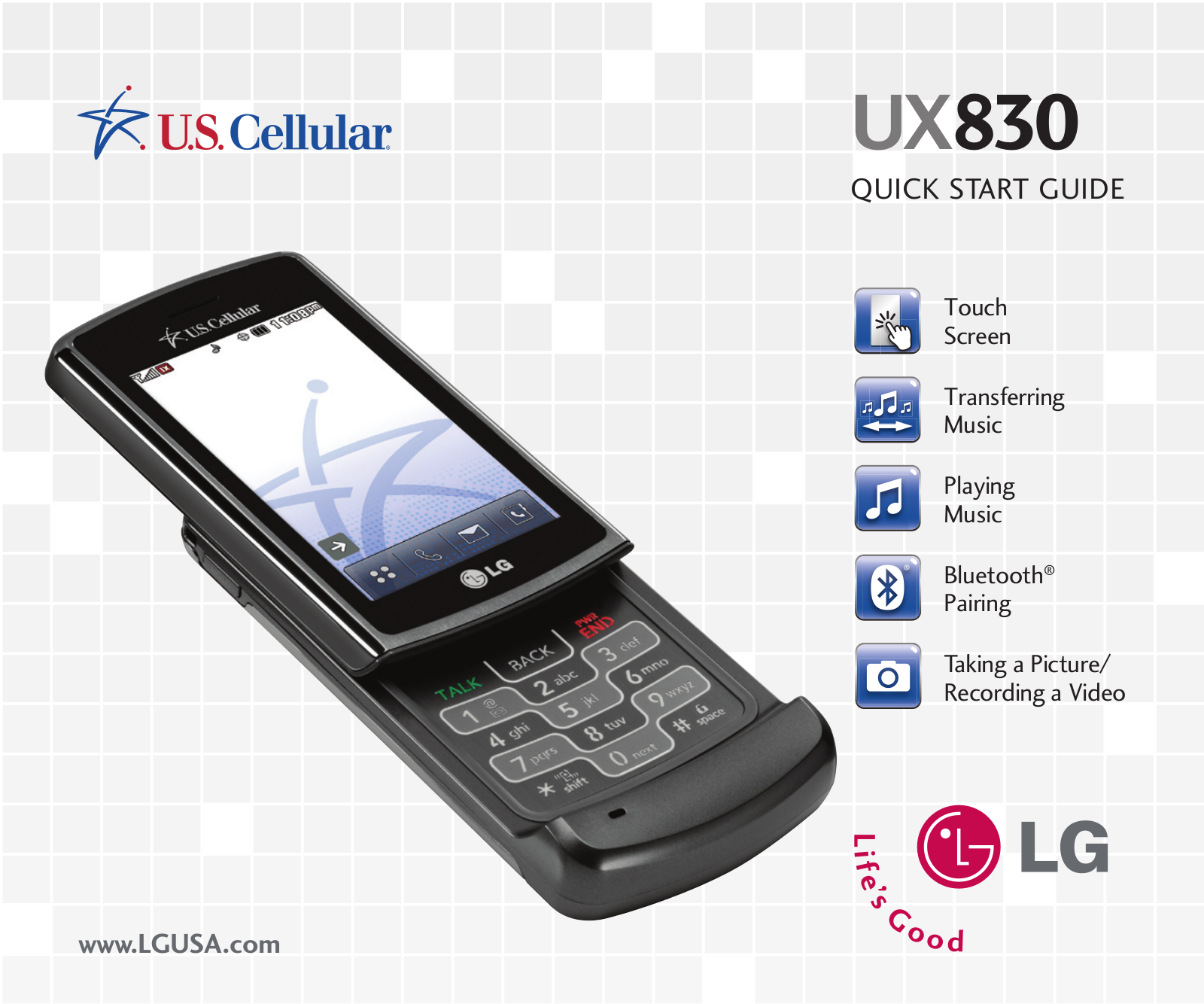 LG UX 830 User Manual