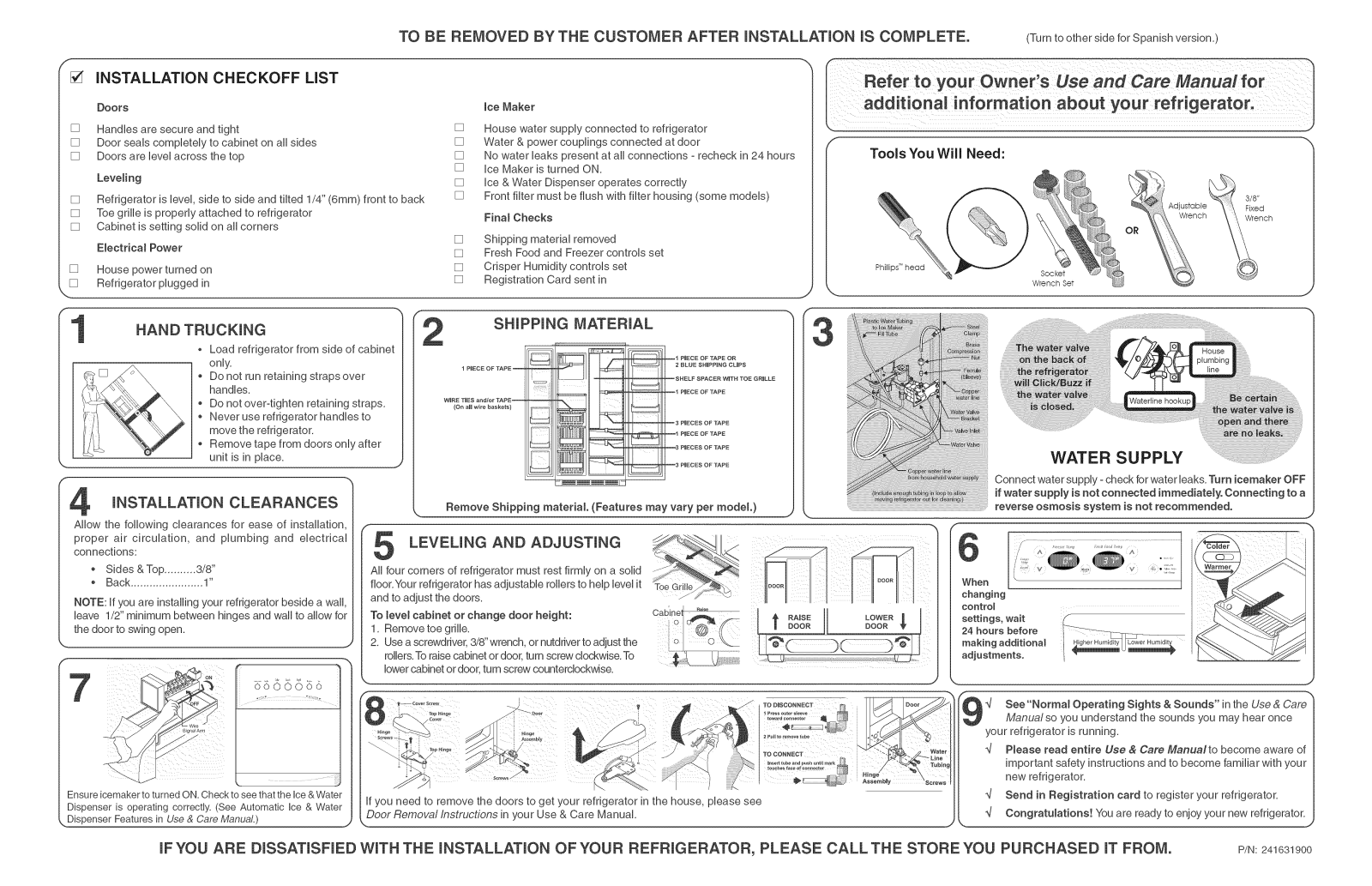 Frigidaire FRS6B5EEQ1, FRS6B5EEQ2, FRS6B5EEQ3, FRS6B5EEQ5, FRS6B5EEQ7 Installation Guide - ManualMachine.com