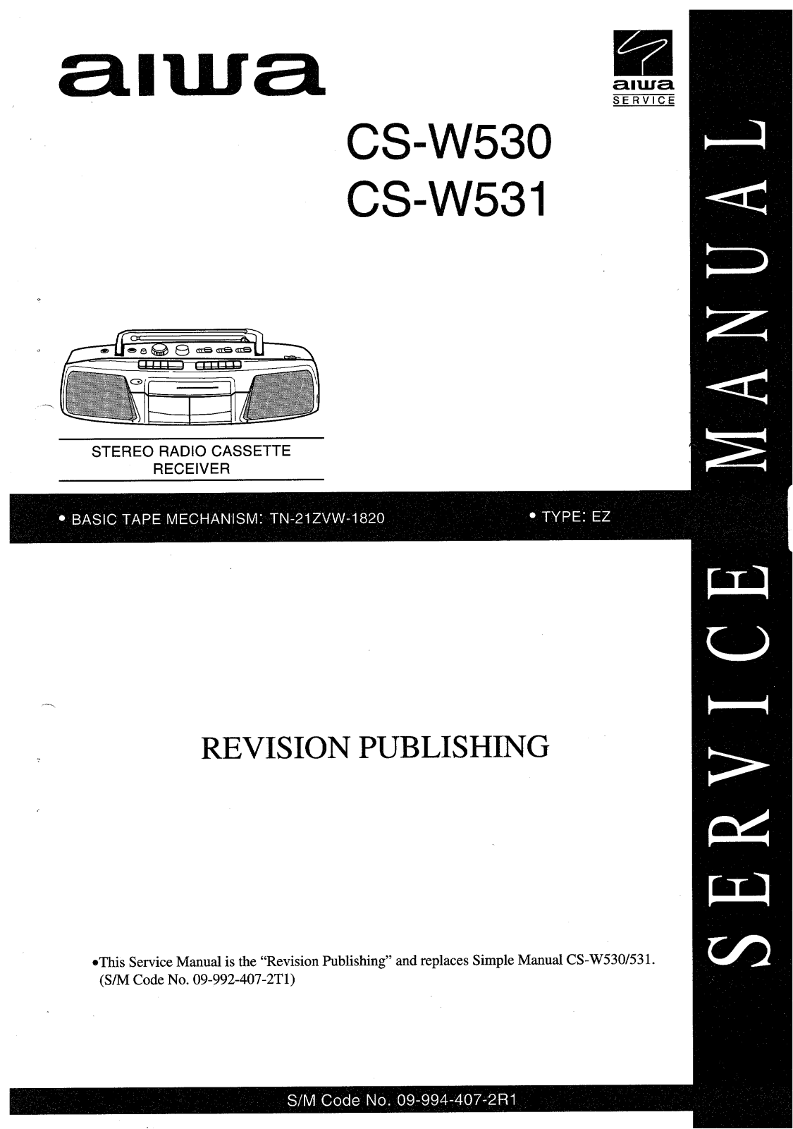 Aiwa CSW-530, CSW-531 Service manual