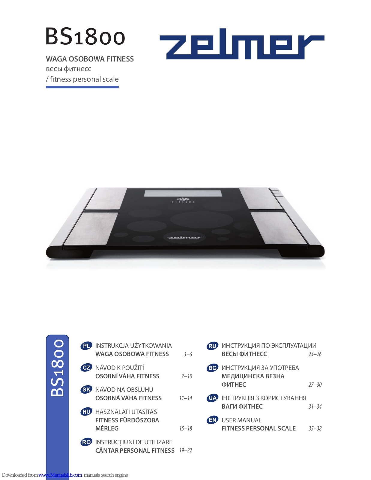 Zelmer BS1800 User Manual