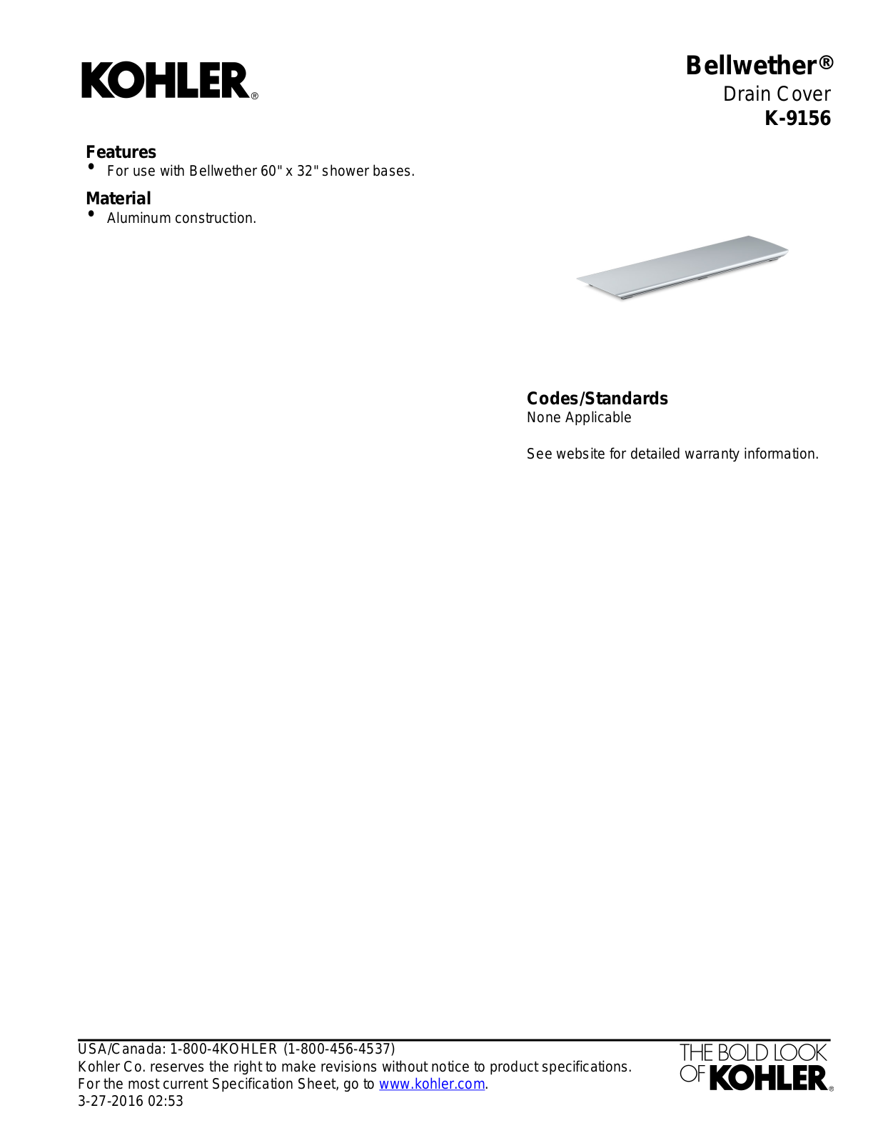 Kohler KOH19721 Specifications - ManualMachine.com