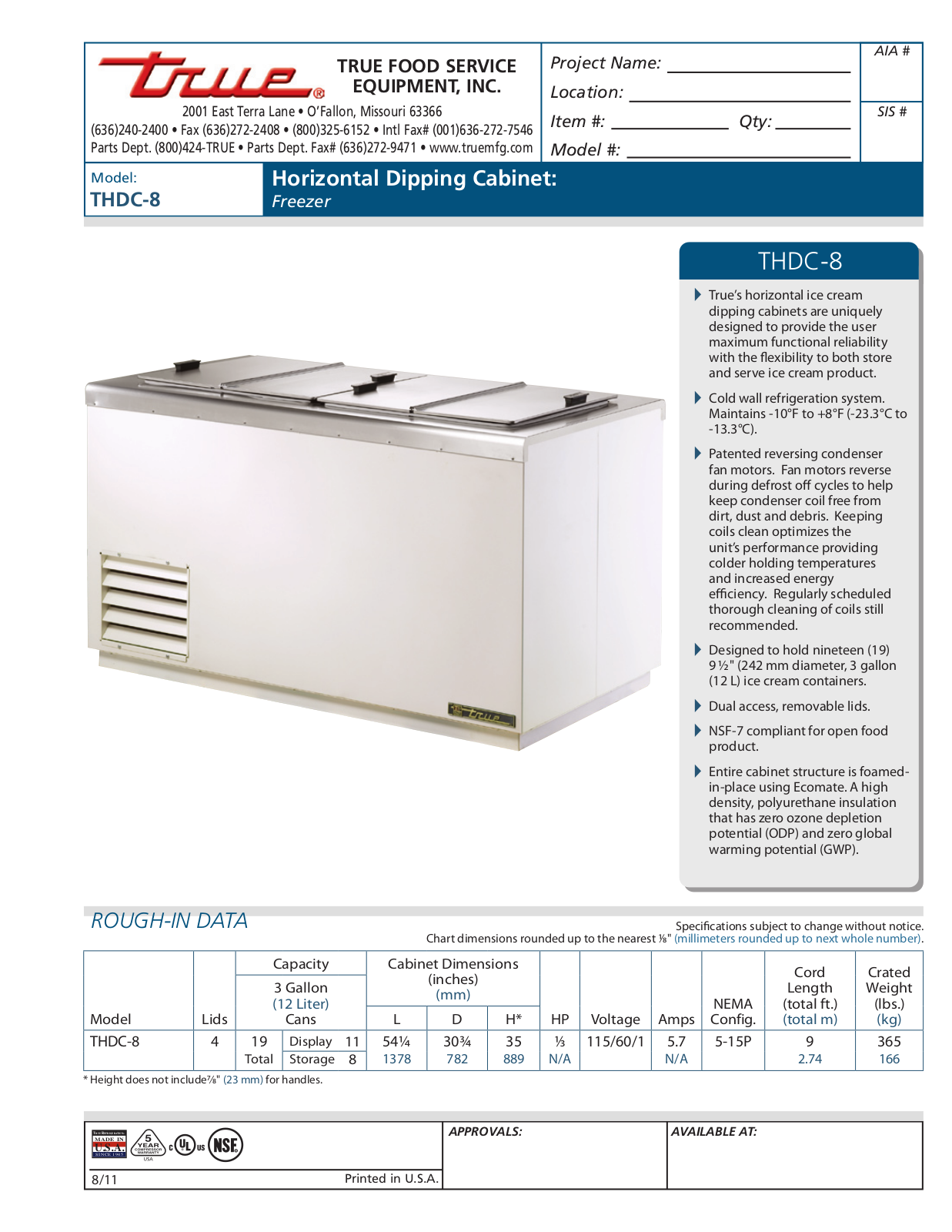 True THDC-8 User Manual