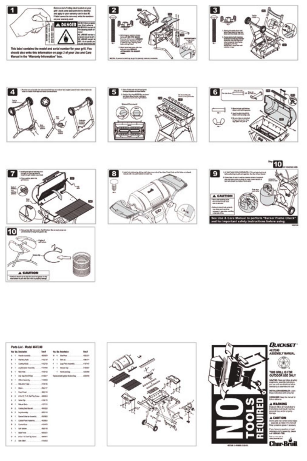 Charbroil 4637240 Owner's Manual