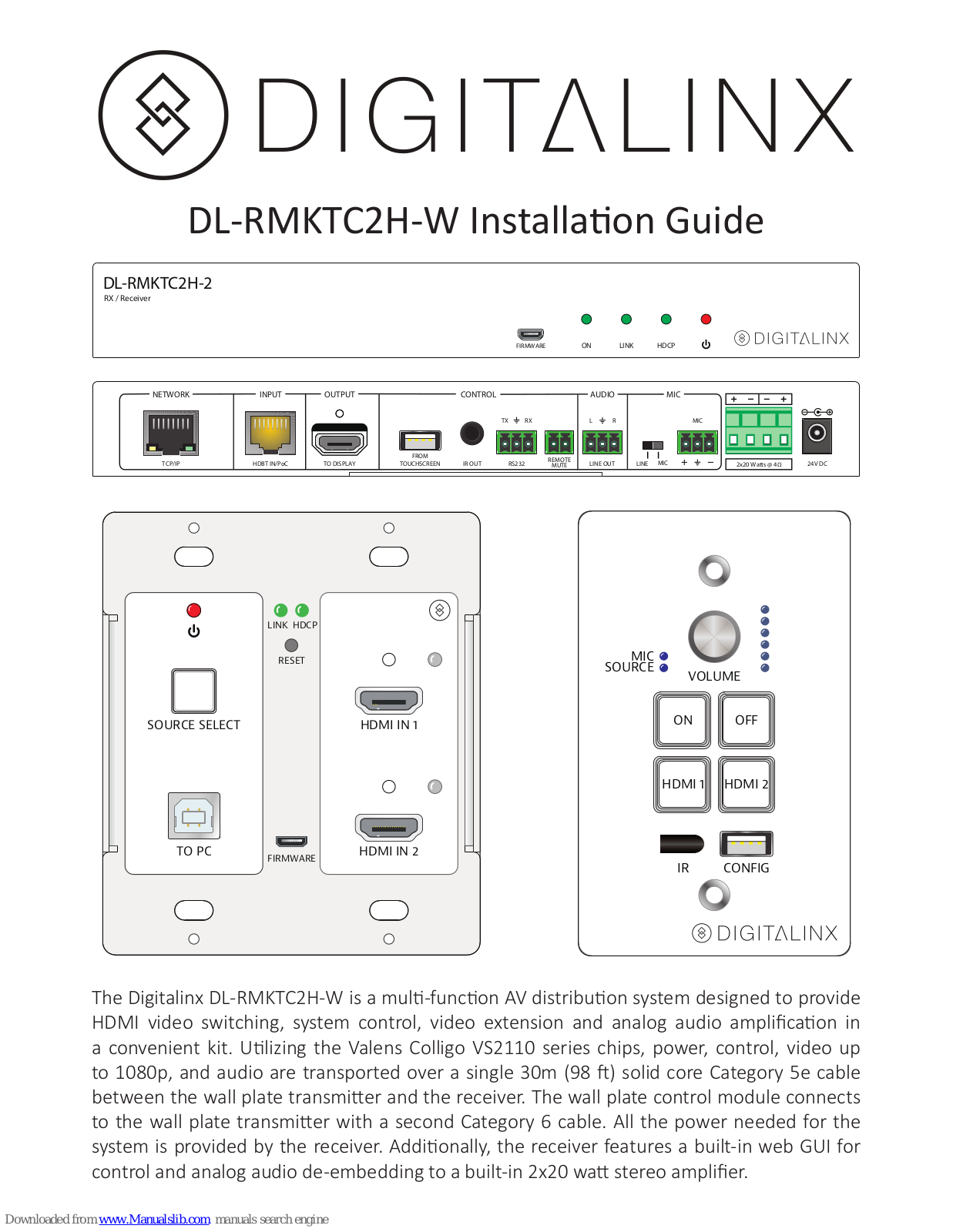 DigitaLinx DL-RMKTC2H-2, DL-RMKTC2H-W Installation Manual - ManualMachine.com