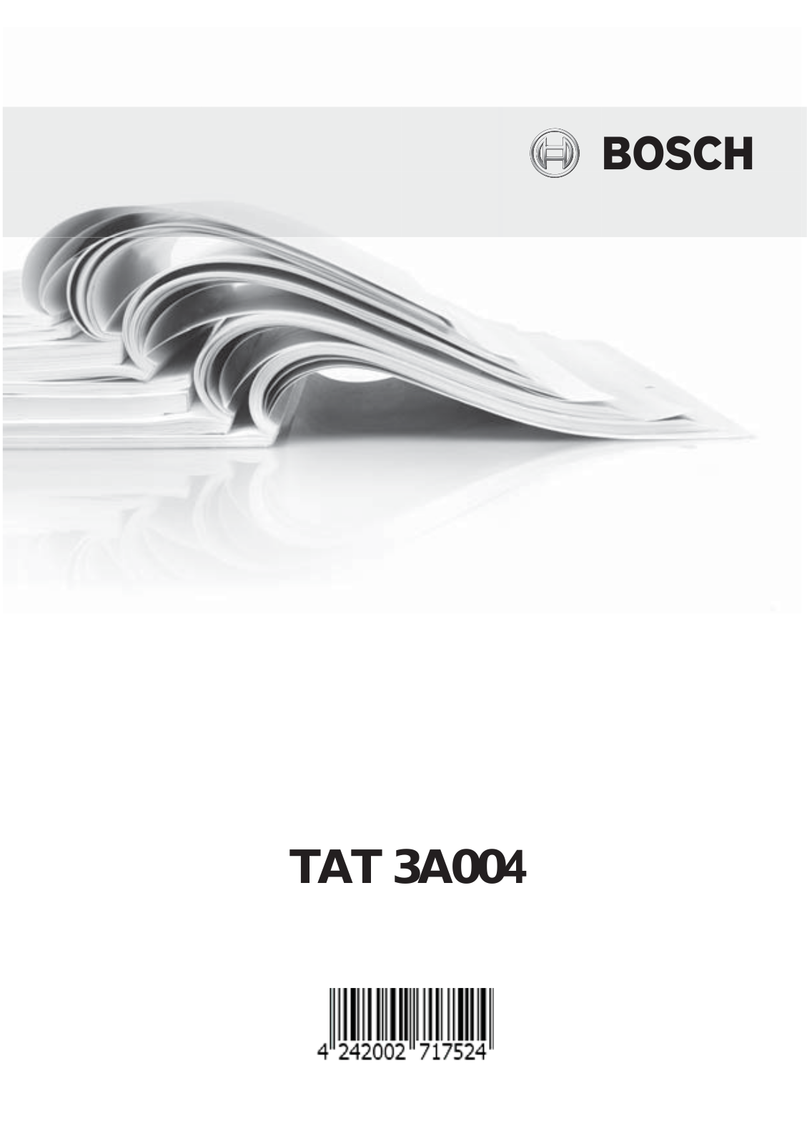 Bosch TAT3A004 User Manual