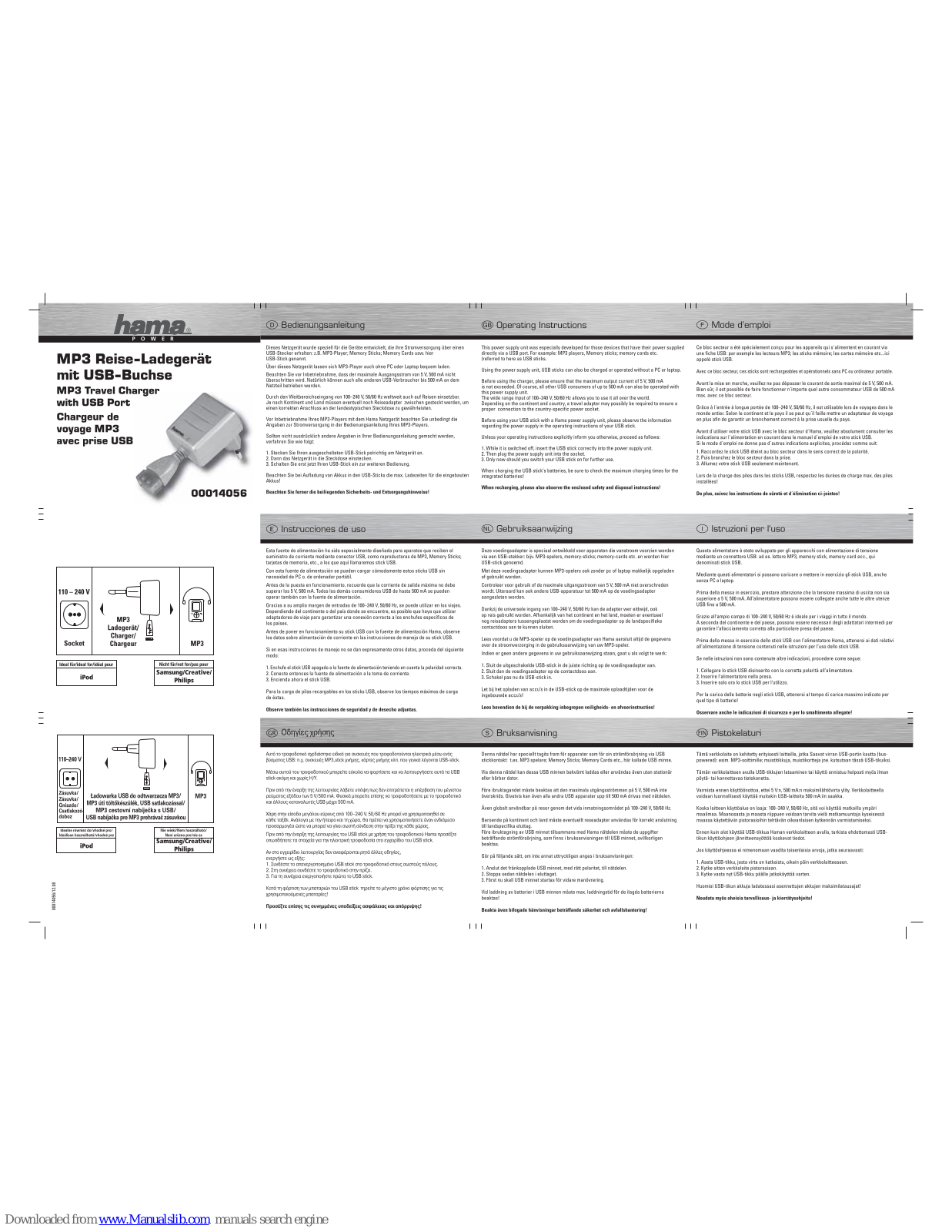 Hama 14056 Operating Instruction - ManualMachine.com
