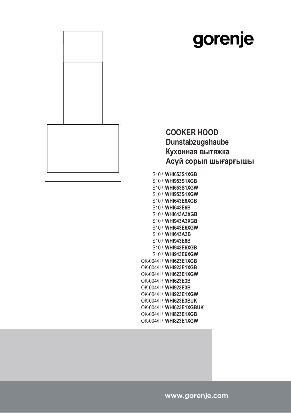 Gorenje WHI 943 E6XGB User manual