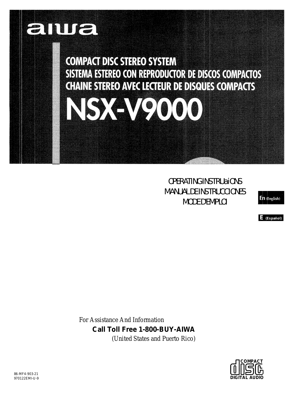 Aiwa NSX-V9000 User Manual