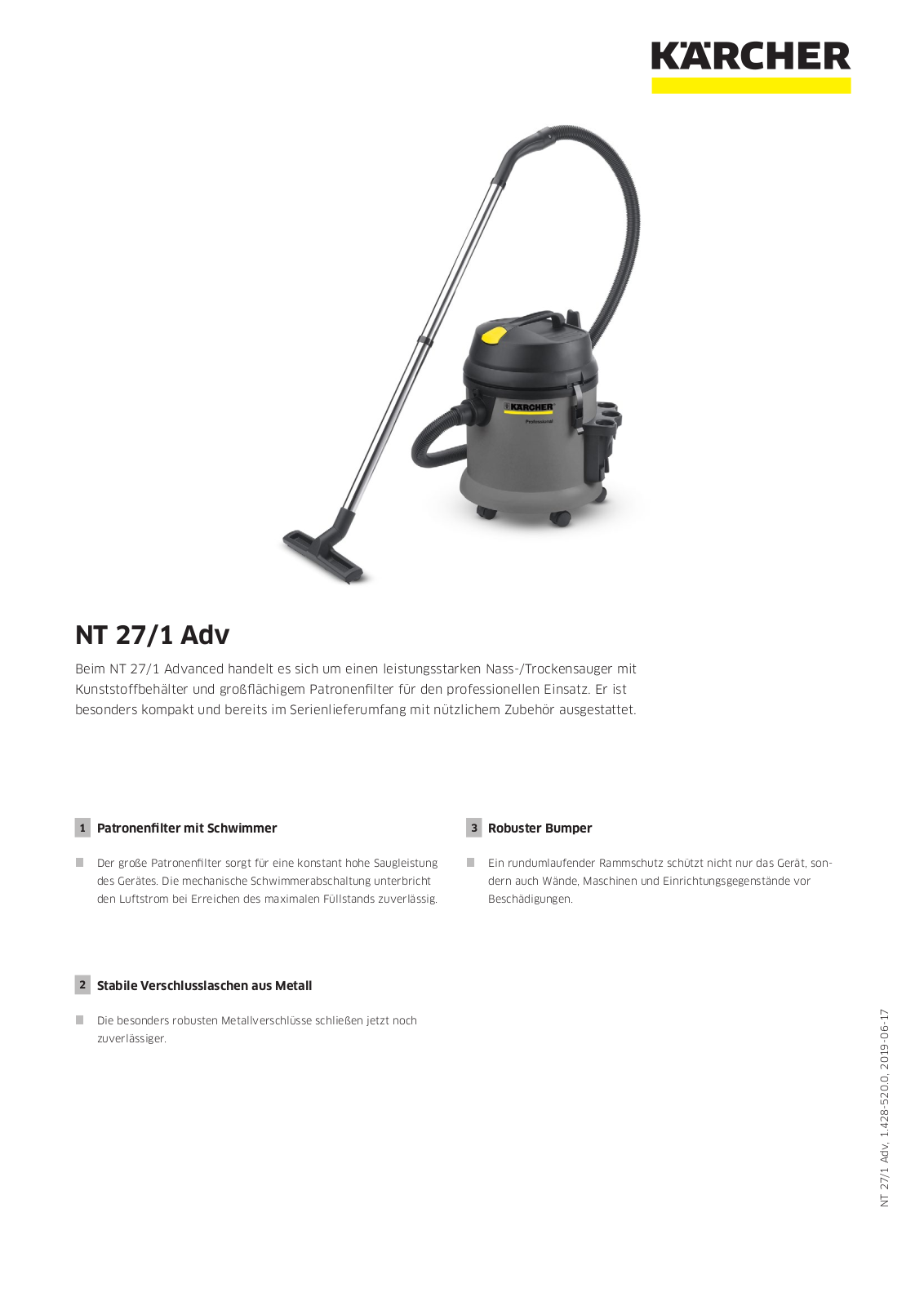 Kärcher NT 27-1 Adv User Manual