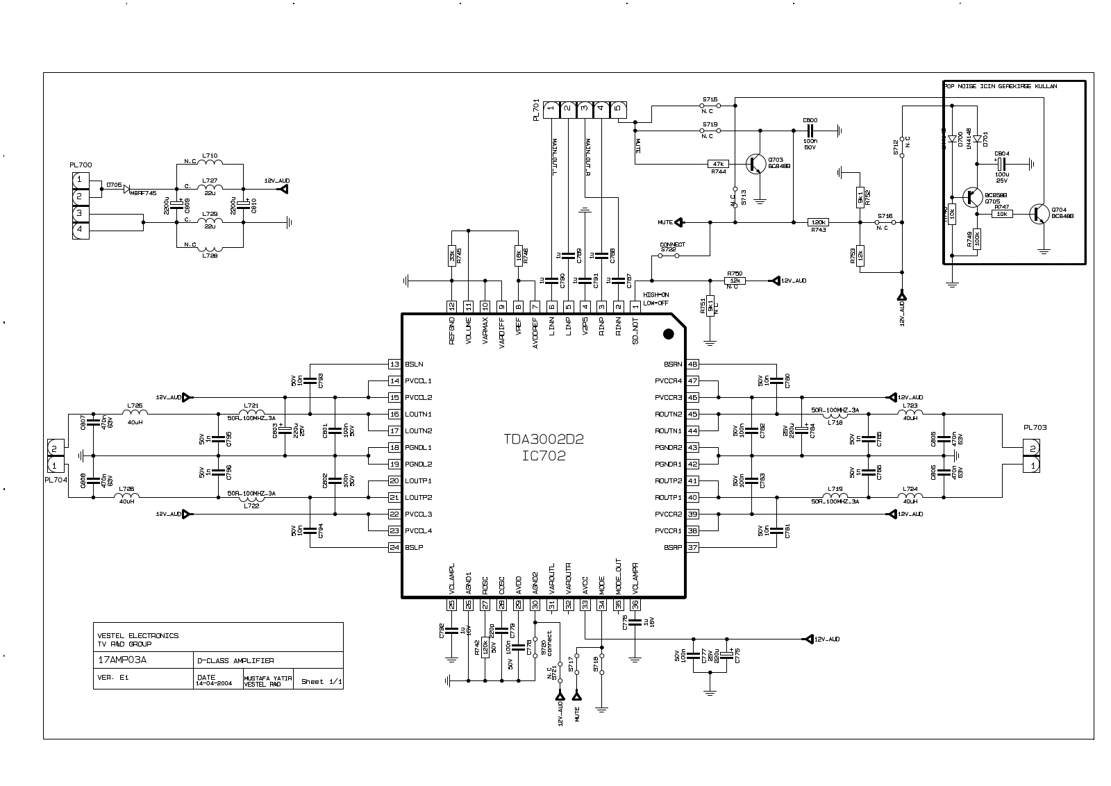 Vestel 17AMP03-1 schematic