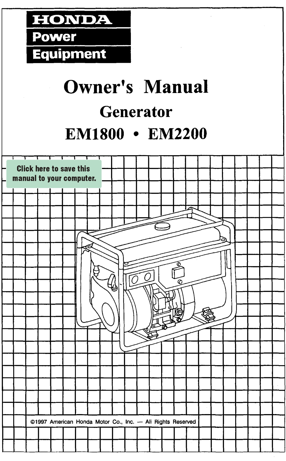 Honda Power Equipment EM1800, EM2200 User Manual 2