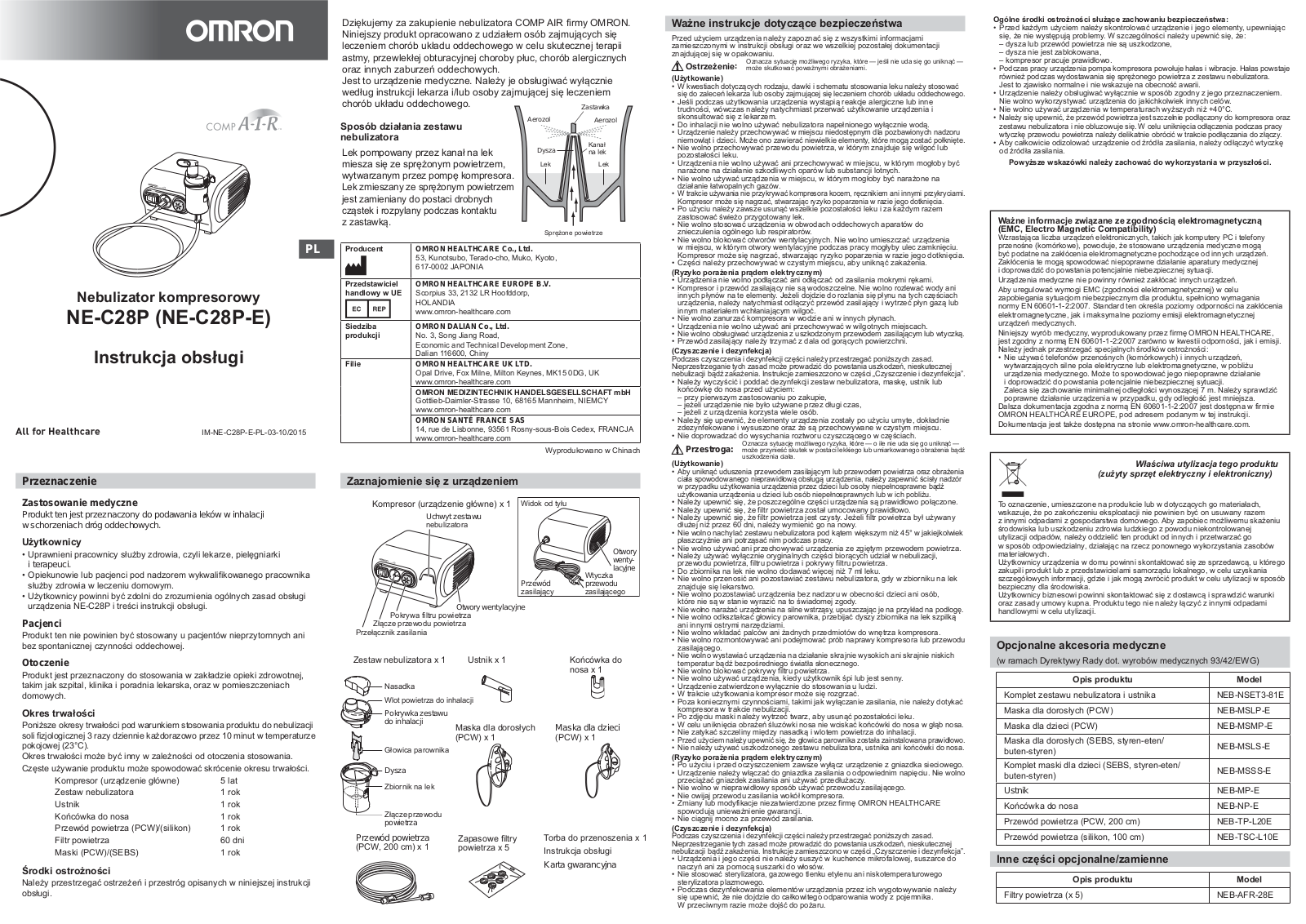 Omron CompAIR C28P User Manual