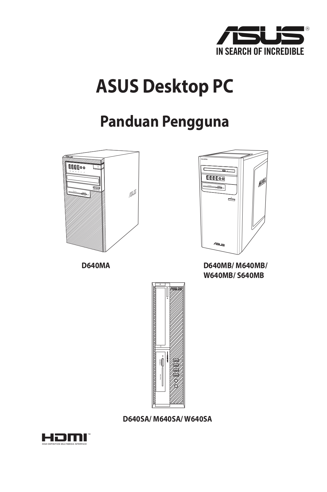 Asus D640MB, D640SA, D640MA, S640MB User’s Manual