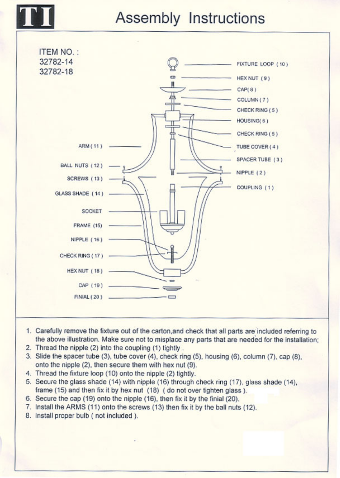 Triarch 32782-14, 32782-18 User Manual