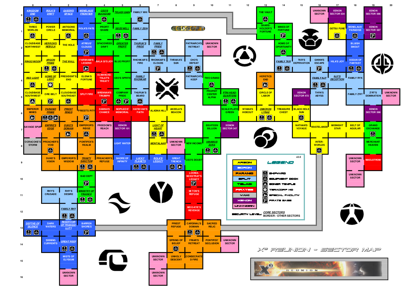 Games PC X3 REUNION-SECTOR MAP User Manual