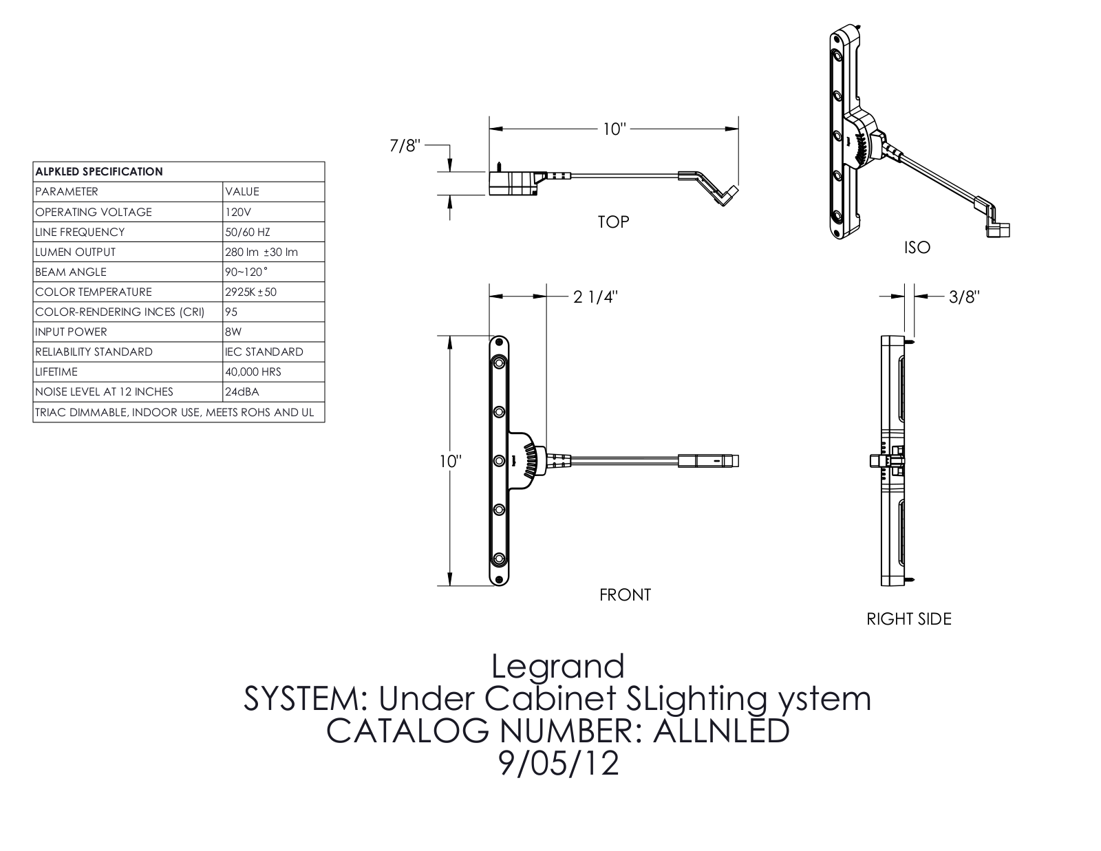Legrand LEE1985 Dimensions - ManualMachine.com
