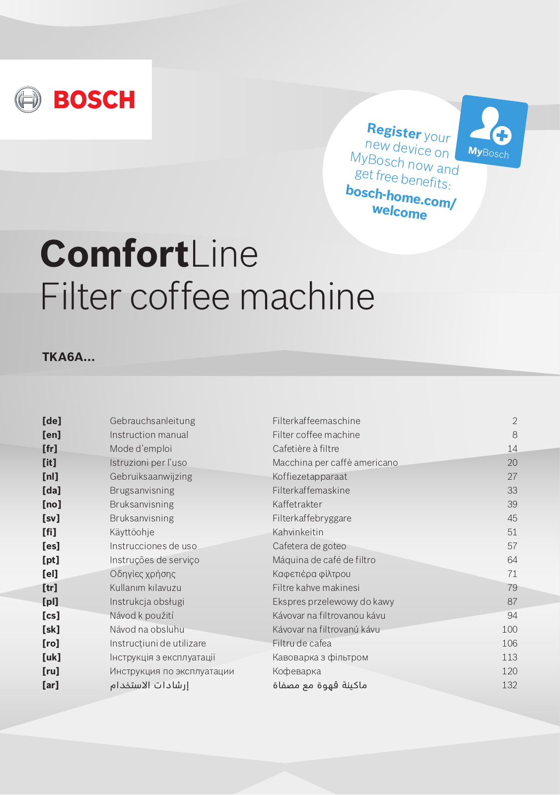 Bosch TKA 6A047, TKA 6A683 User manual