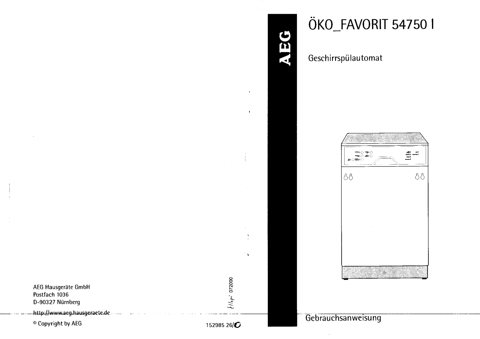 AEG FAVORIT 54750I User Manual