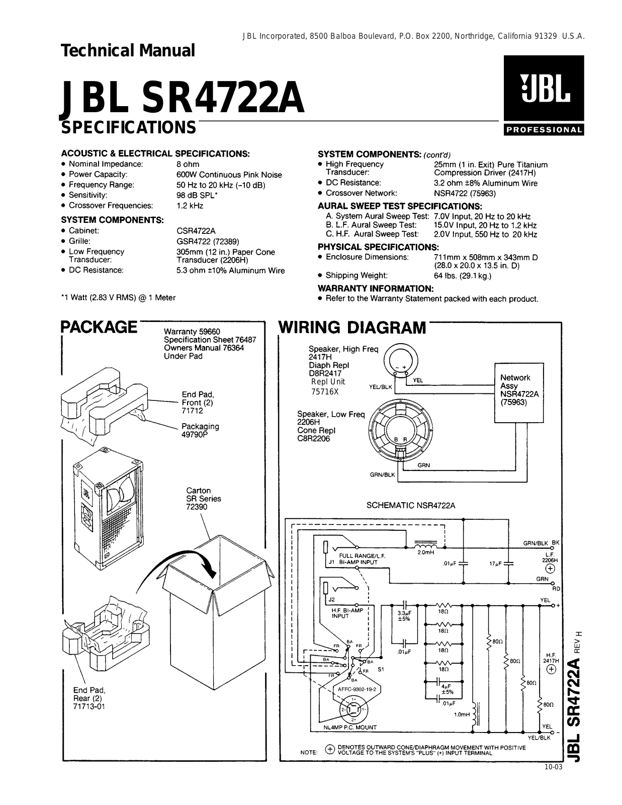 JBL 75963 User Manual