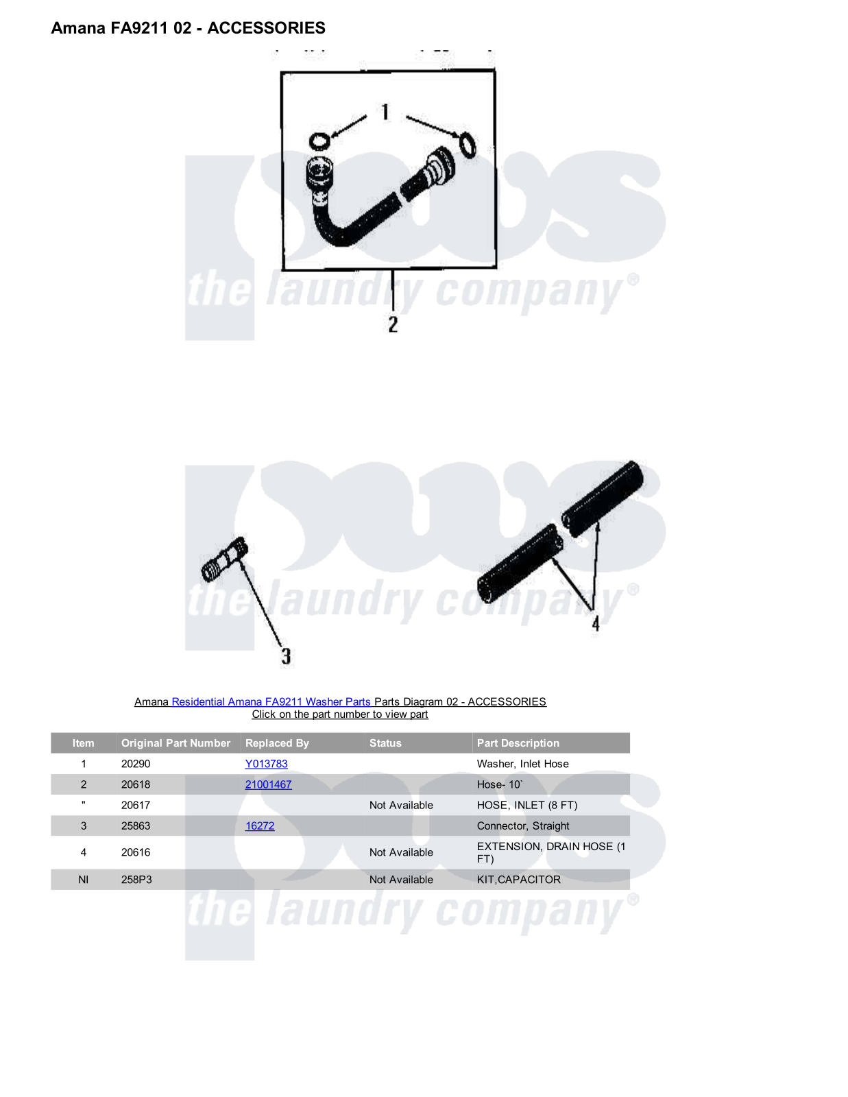 Amana FA9211 Parts Diagram